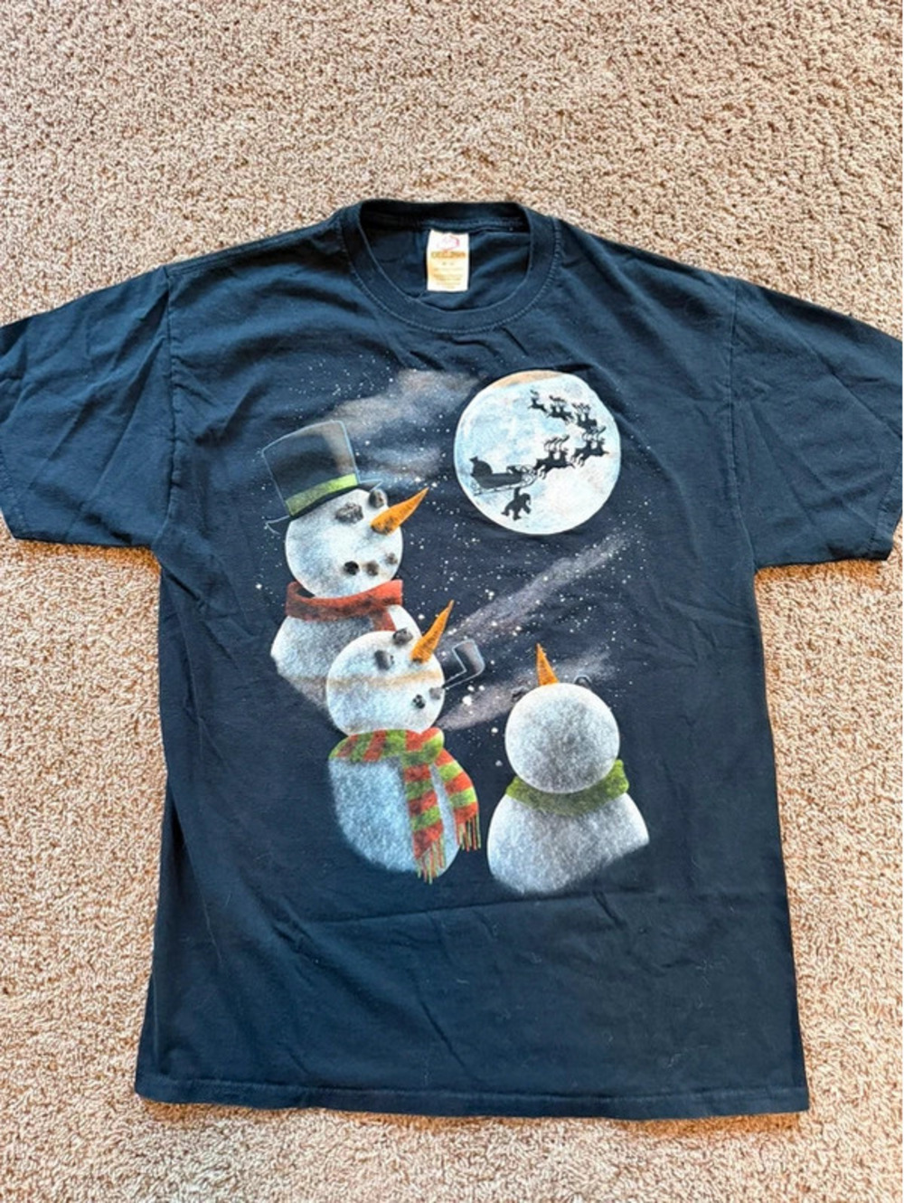 DEC.25th Santa Tag Black T-Shirt